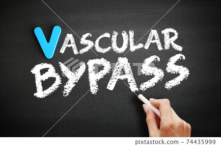 Vascular Bypass text on blackboard, concept background 74435999