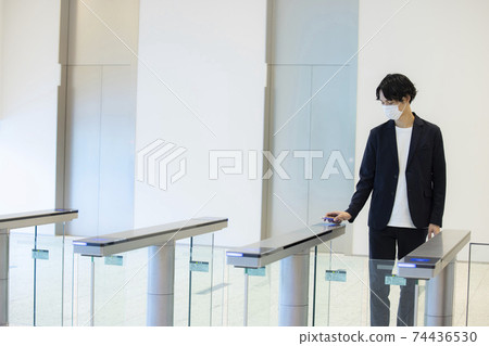 Business entrance security gate Business entrance security gate 74436530