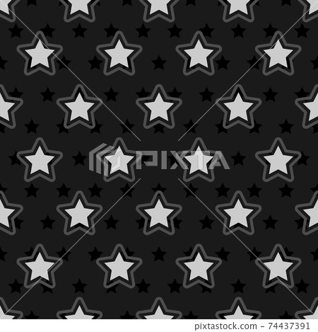 Abstract Seamless pattern with stars on a black... - Stock Illustration ...