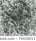Black background. Monochrome backdrop design with rough fur texture 74438011