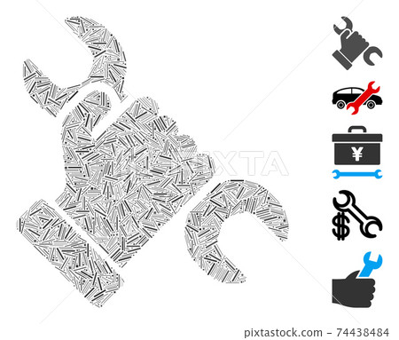 Line Mosaic Repair Icon 74438484