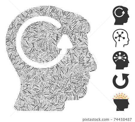 Hatch Collage Refresh Head Memory Icon 74438487