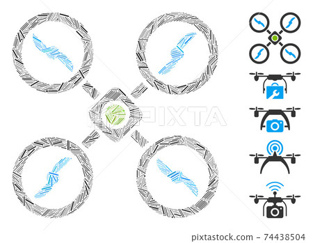 Dash Collage Quadcopter Icon Dash Collage Quadcopter Icon 74438504
