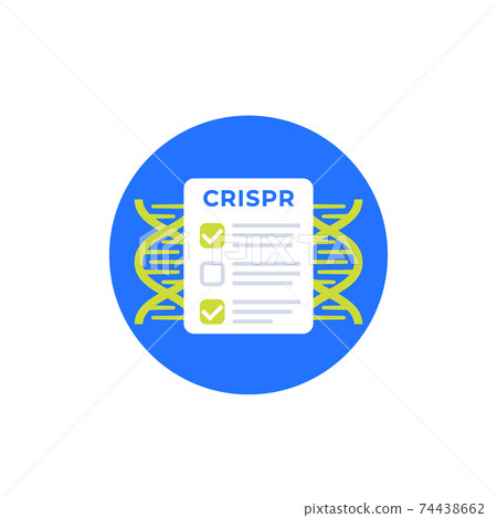 CRISPR, gene engineering vector flat icon CRISPR, gene engineering vector flat icon 74438662