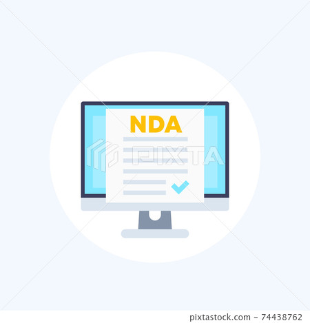 NDA, Non disclosure agreement, vector NDA, Non disclosure agreement, vector 74438762