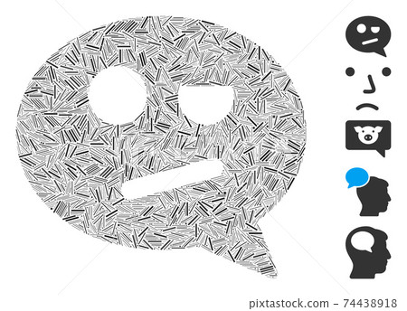 Dash Mosaic Negation Smiley Message Icon Dash Mosaic Negation Smiley Message Icon 74438918
