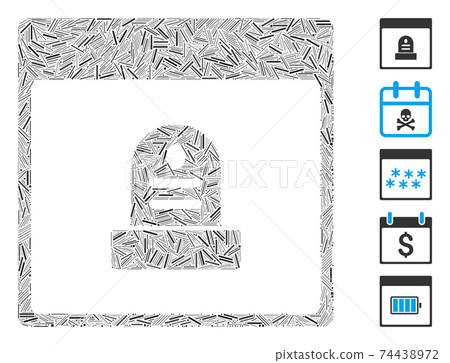 Hatch Collage Memorial Tombstone Calendar Page Icon 74438972