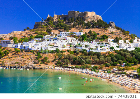 Rhodes island - famous for historic landmarks and beautiful beaches.Greece 74439031