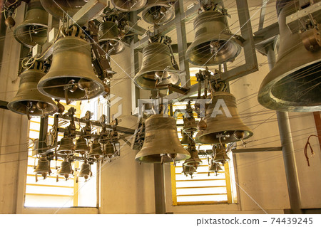 Dolyna, Ukraine: Carillon in the Goshiv Monastery, Greek Catholic Monastery of the Order of St. Basil the Great in the village of Goshov, Dolyna district, Ivano-Frankivsk region. 74439245