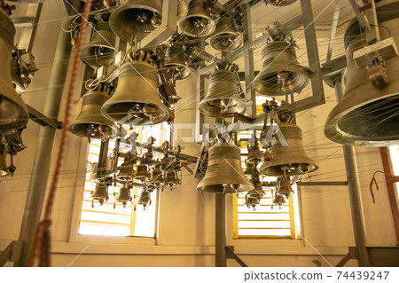Dolyna, Ukraine: Carillon in the Goshiv Monastery, Greek Catholic Monastery of the Order of St. Basil the Great in the village of Goshov, Dolyna district, Ivano-Frankivsk region. 74439247