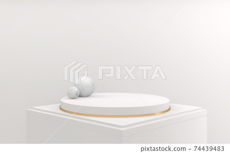 White style, Podium minimal geometric. 3D rendering White style, Podium minimal geometric. 3D rendering 74439483