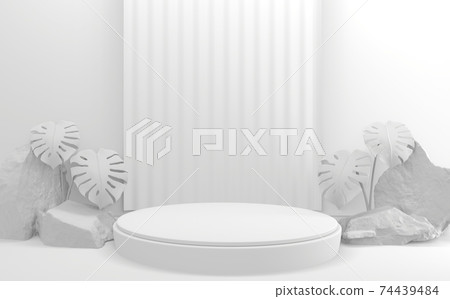 White style, Podium minimal geometric. 3D rendering White style, Podium minimal geometric. 3D rendering 74439484