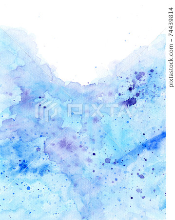 Abstract Watercolor Background With Light Blue Abstract Watercolor Background With Light Blue 74439814