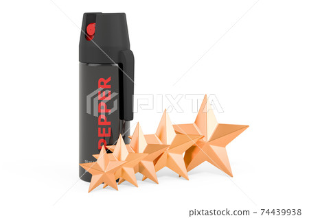 Customer rating of pepper spray. 3D rendering 74439938