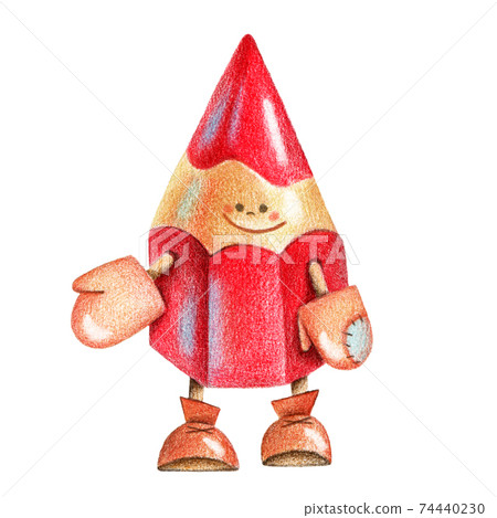 Illustration of smiling color pencil Illustration of smiling color pencil 74440230