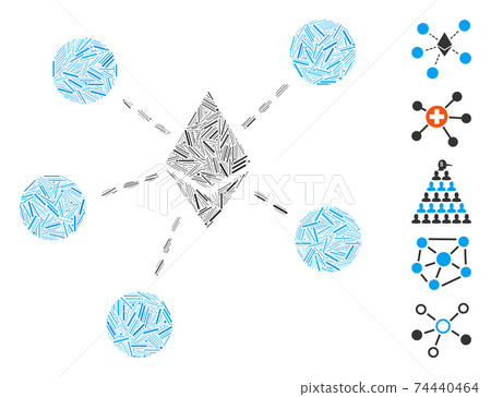 Line Mosaic Ethereum Net Structure Icon Line Mosaic Ethereum Net Structure Icon 74440464