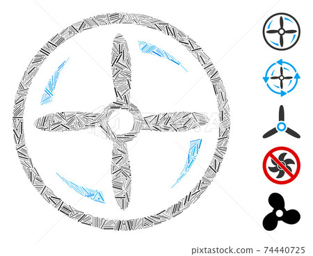 Dash Collage Drone Screw Rotation Icon Dash Collage Drone Screw Rotation Icon 74440725