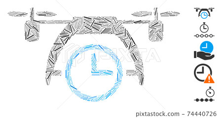 Dash Collage Drone Clock Icon Dash Collage Drone Clock Icon 74440726
