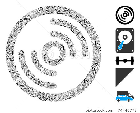 Hatch Collage Disc Icon 74440775