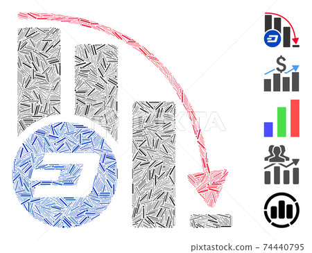 Hatch Mosaic Dashcoin Falling Acceleration Chart Icon 74440795