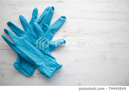 Blue medical gloves. stop the coronavirus. ncov-19. 74440849