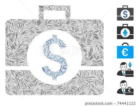 Hatch Collage Business Case Icon Hatch Collage Business Case Icon 74441122