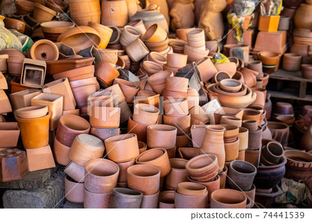 Traditional pottery in the city of Raquira. City of Pots Traditional pottery in the city of Raquira. City of Pots 74441539