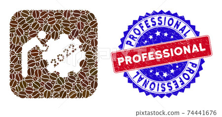 Bicolor Professional Distress Seal Stamp and Coffee Grain Subtracted Mosaic 2022 Worker Rolling Gear 74441676