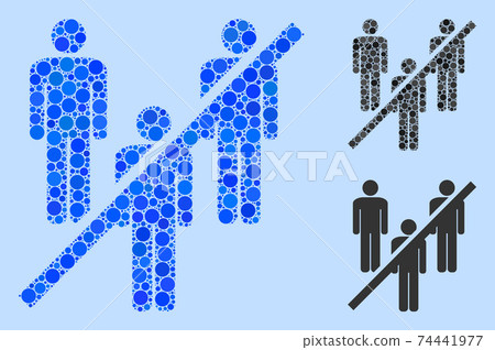 Circle No Men Group Icon Collage Circle No Men Group Icon Collage 74441977