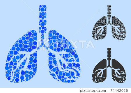 Round Dot Lungs Cancer Icon Mosaic Round Dot Lungs Cancer Icon Mosaic 74442026