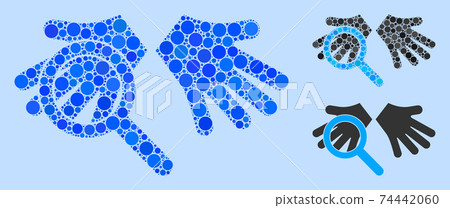 Round Dot Hands Tranparency Icon Mosaic - Stock Illustration [74442060 ...