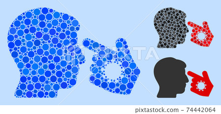 Circle Hand Infection Icon Mosaic-插圖素材 [74442064] - PIXTA圖庫