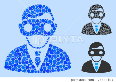 Round Dot Extended Reality Icon Collage 74442105