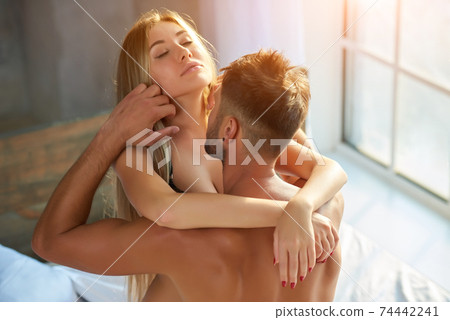 Beautiful young woman and man. 74442241