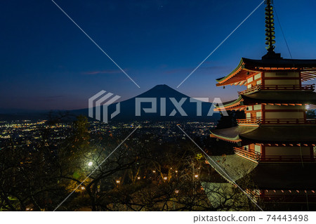 Niikurayama Sengen Park night view Niikurayama Sengen Park night view 74443498