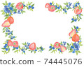 Strawberry & blueberry frame, card 74445076