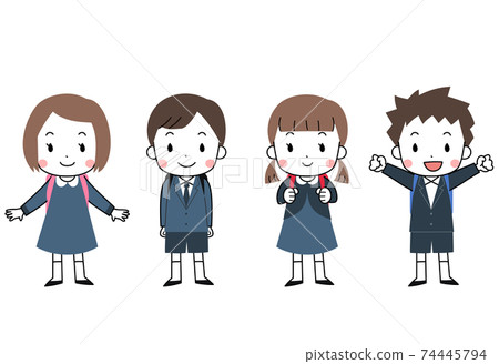 帶書包的兒童 74445794