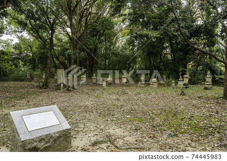 大阪府Habikino市Minamoto no Yoshiie陵周圍的築地寺遺址川口源治的發祥地 大阪府Habikino市Minamoto no Yoshiie陵周圍的築地寺遺址川口源治的發祥地 74445983