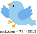 Flying blue bird 74446513