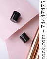 Minimal beauty product still life on pink 74447475