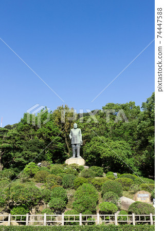 Three Great Nobles of the Meiji Restoration, Saigo Takamori Statue, Kagoshima City, Kagoshima Prefecture Three Great Nobles of the Meiji Restoration, Saigo Takamori Statue, Kagoshima City, Kagoshima Prefecture 74447588