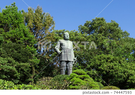 Three Great Nobles of the Meiji Restoration, Saigo Takamori Statue, Kagoshima City, Kagoshima Prefecture Three Great Nobles of the Meiji Restoration, Saigo Takamori Statue, Kagoshima City, Kagoshima Prefecture 74447593