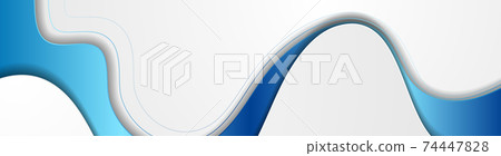 Blue and white abstract waves corporate background - Stock Illustration ...
