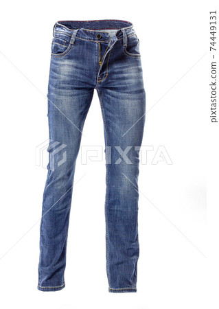 men's blue jeans isolated on white background 74449131