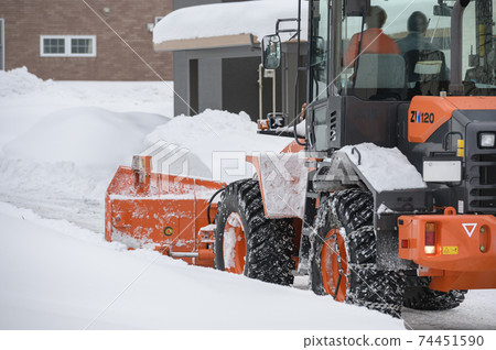 Snow removal work Snow removal work 74451590