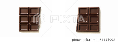 Chocolate frame, frame. Broken chocolate. 74451998