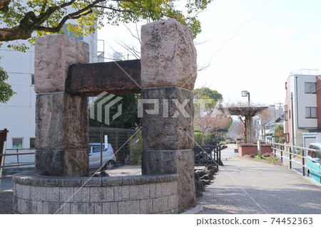 A walking path along the Shonai irrigation water 74452363