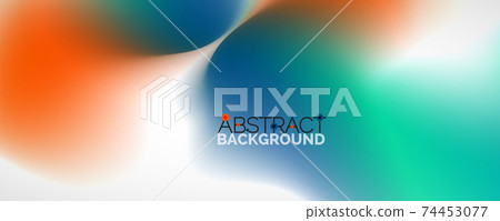 Fluid color gradient abstract background, trendy colorful wallpaper. Vector illustration for placards, brochures, posters, banners and covers 74453077