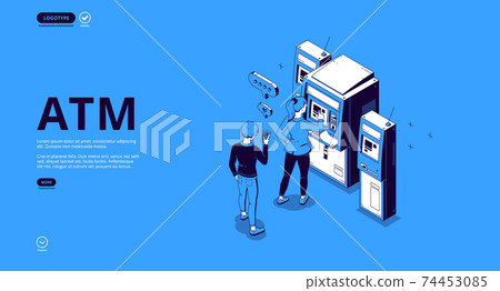 Automated teller machine, ATM terminal 74453085