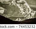 Storm clouds over the mountains 74453232